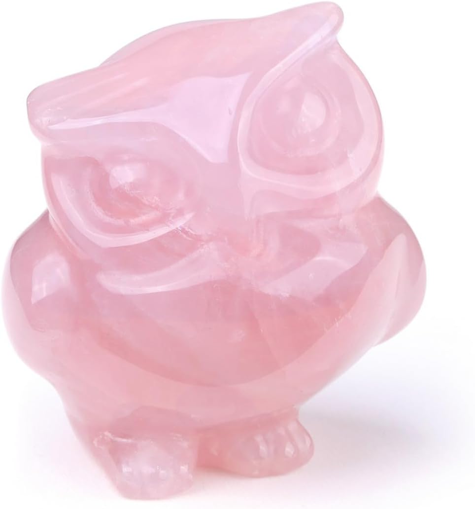 Thumbnail 6 de JSDDE Opalite Crystal Owl Figurine – Hand Carved Gemstone Desk Ornament