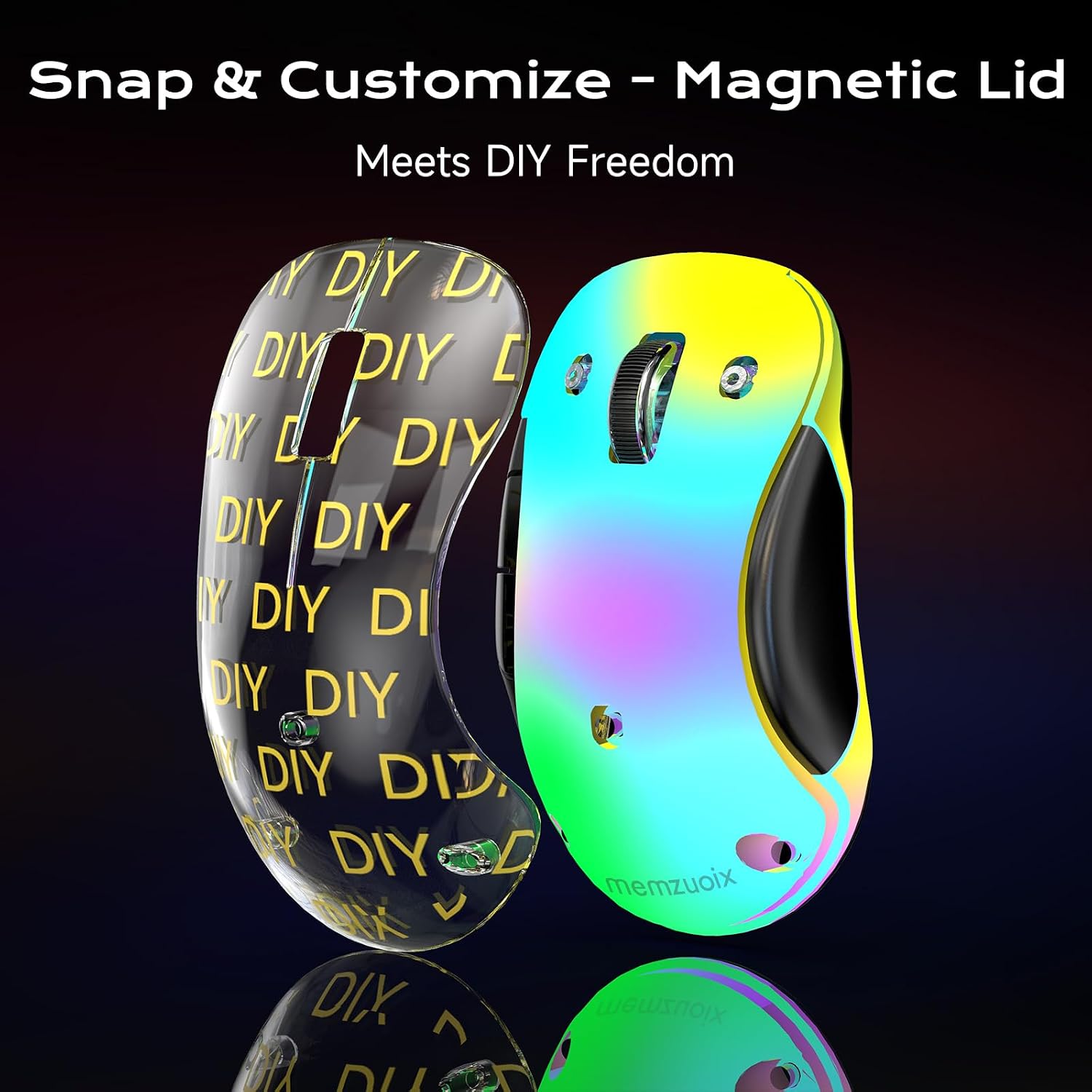 Thumbnail 6 de memzuoix LED Wireless Mouse 1400 DPI Ergonomic