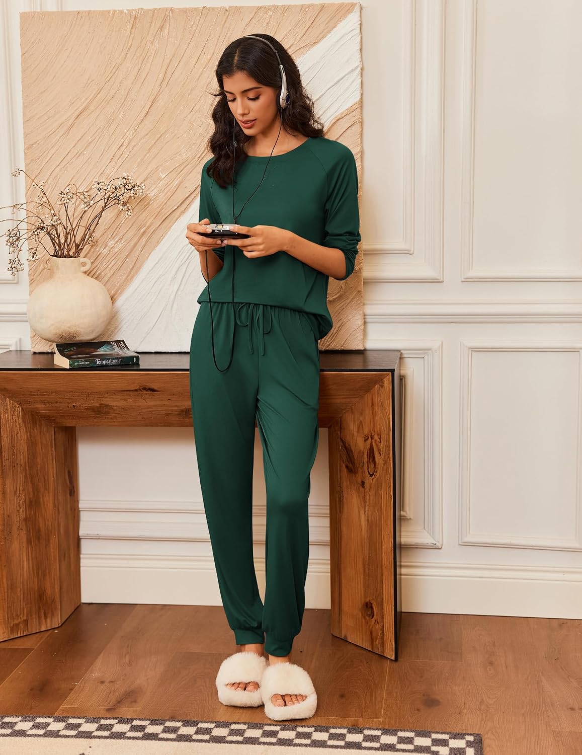 Detalle 2 de Ekouaer Women's Pajama Set in 95% Polyester
