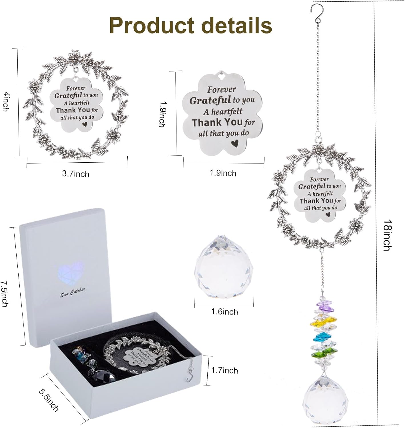 Detalle 1 de NMEINV Sun Catcher with 40 mm Crystal
