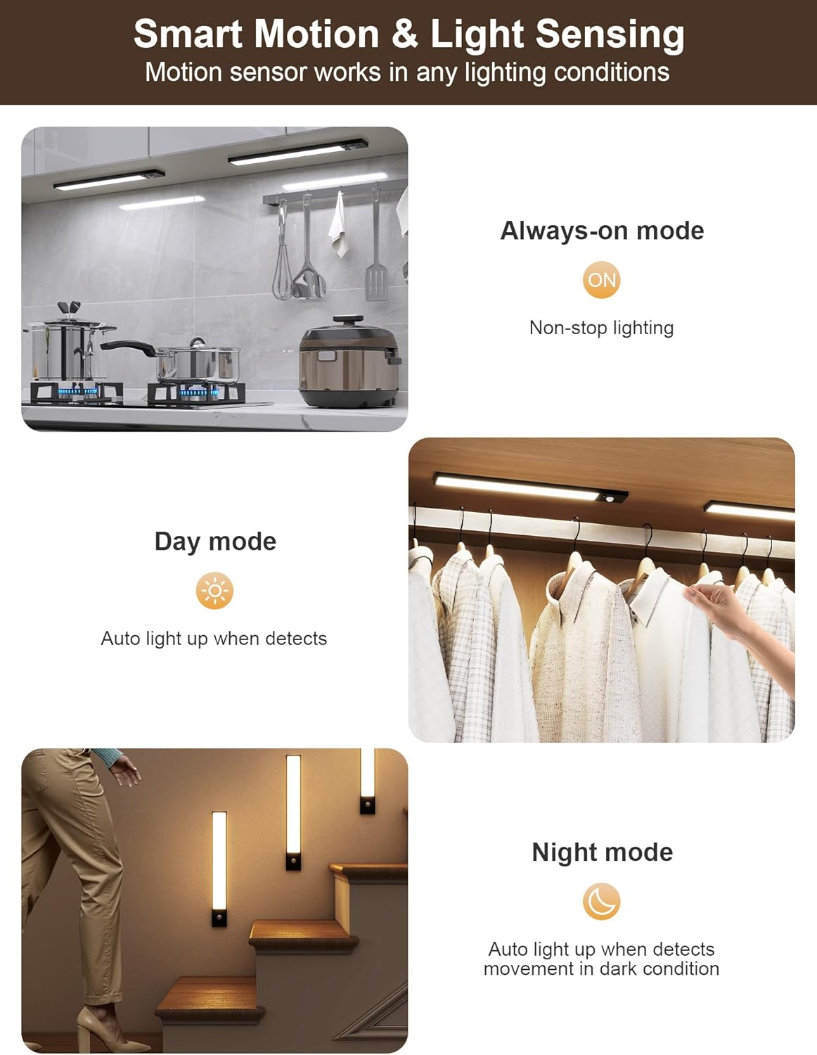 Thumbnail 3 de Tnight Unterbauleuchte Küche LED Akku 2er Set