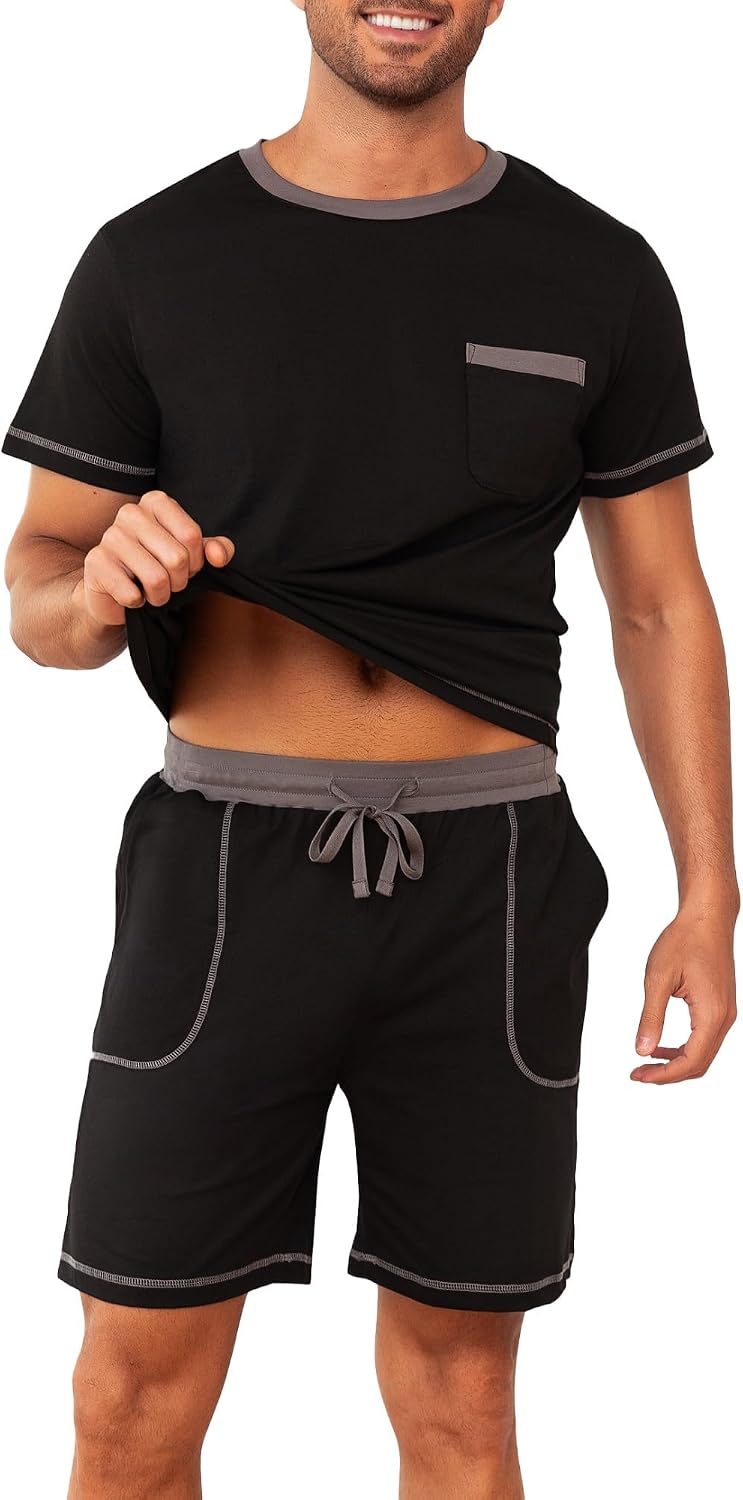 Thumbnail 1 de Winovia Schlafanzug Herren Kurz – Leichter Sommer-Pyjama aus 100% Baumwolle