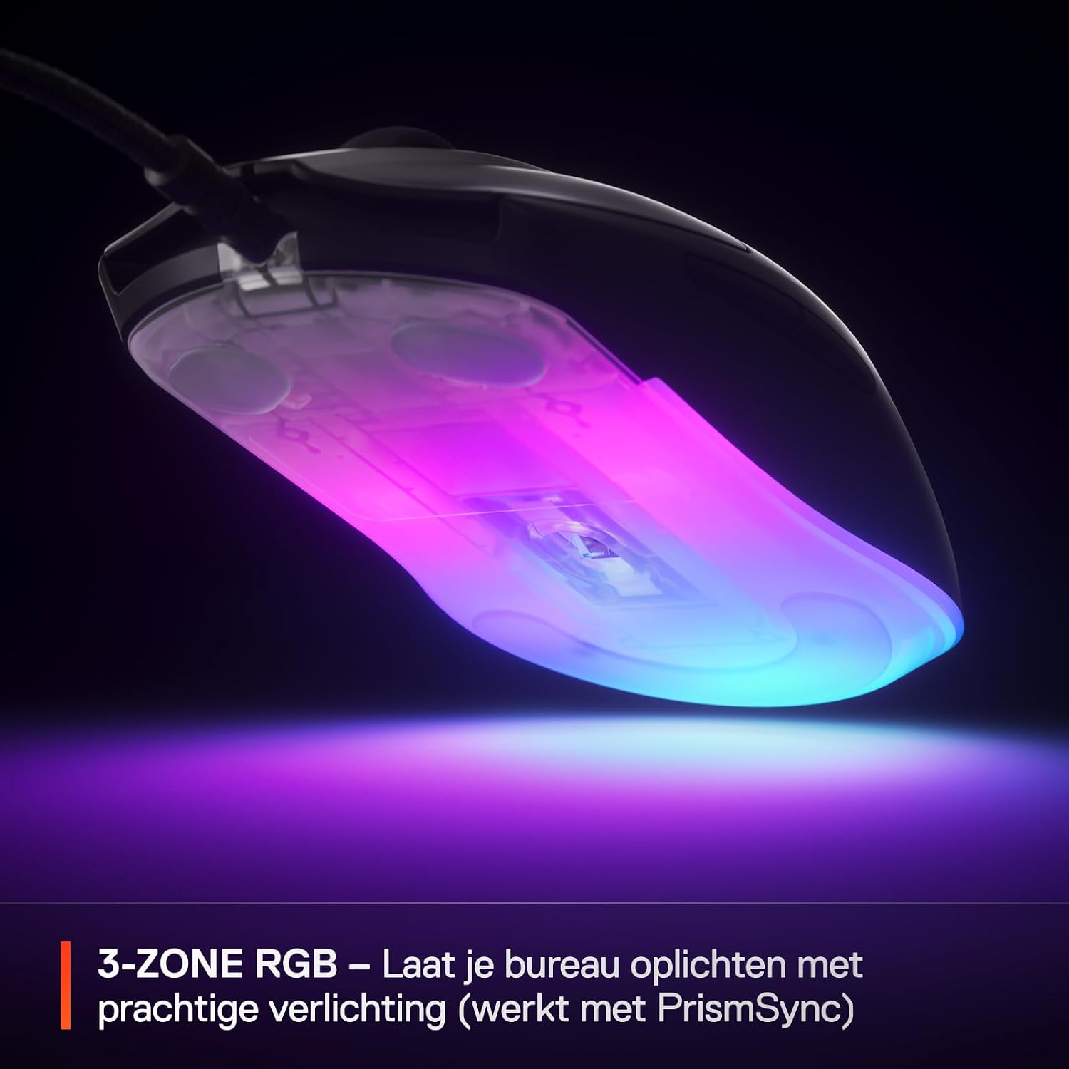 Thumbnail 4 de SteelSeries Rival 3 Gen 2 Black gamingmuis met 8.500 DPI en RGB