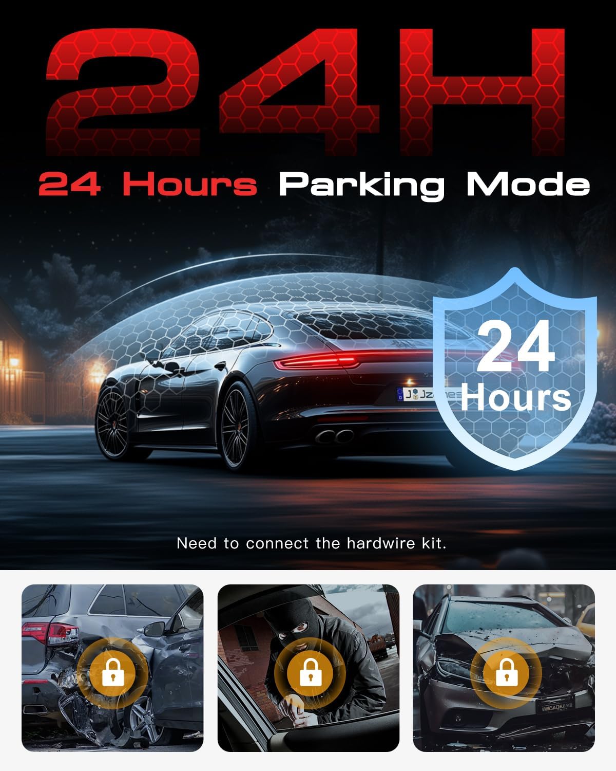 Thumbnail 6 de Jzones 4K 3-Channel Dash Cam 64GB