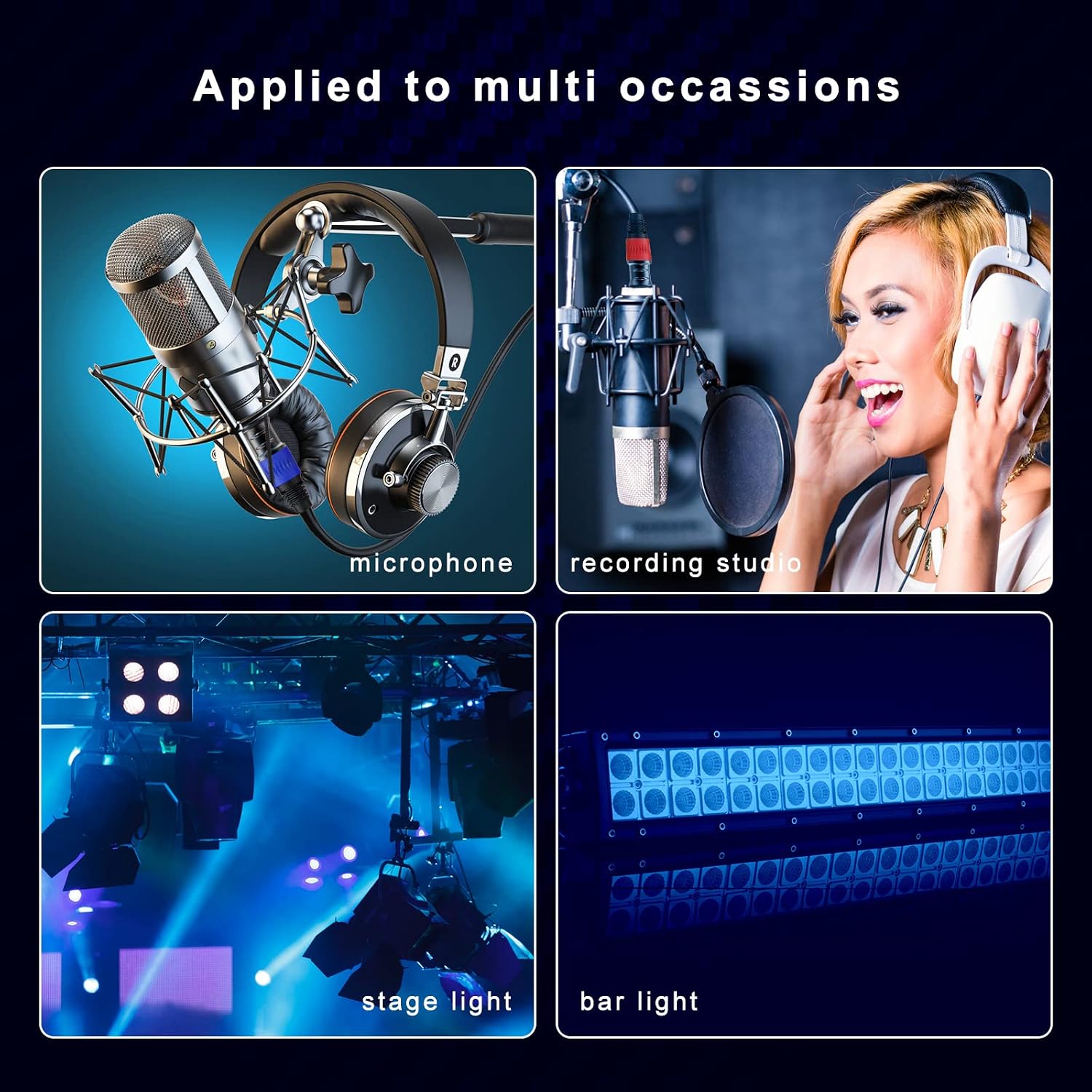 Thumbnail 5 de AuxLink XLR 25 ft Microphone Cable 6 Pack