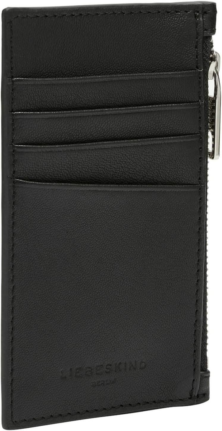 Detalle de LIEBESKIND Chudy New Wallet Purse – kompakter Kartenhalter aus genarbtem Schafsleder