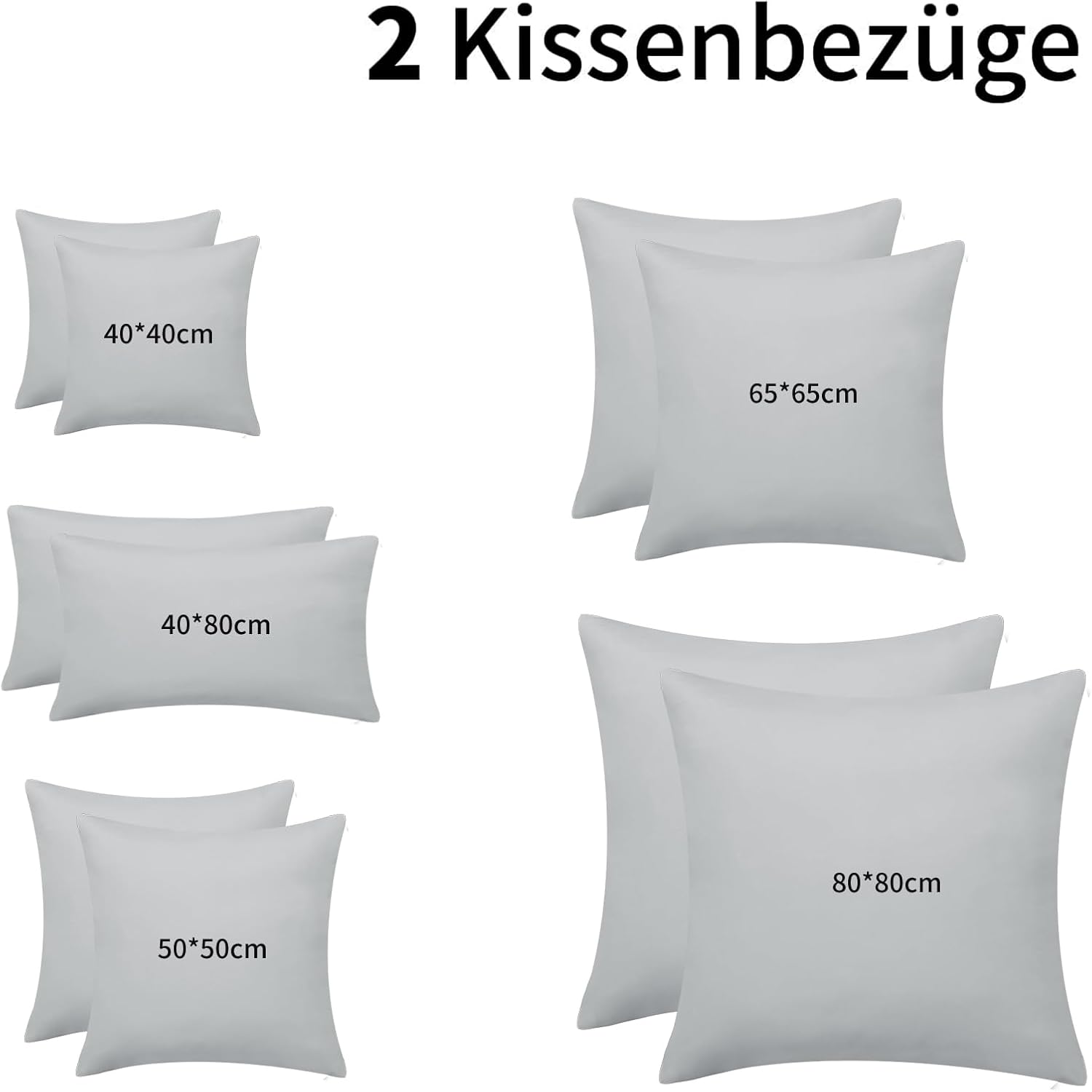 Thumbnail 5 de Aisbo Kissenbezug 40x80 2er Set