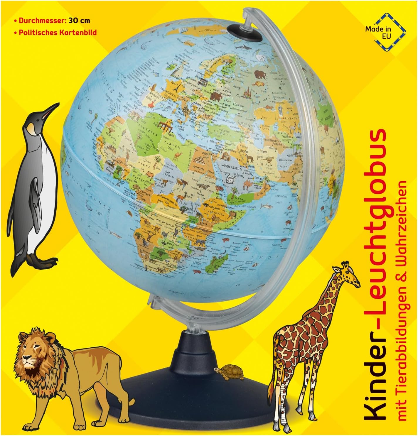 Thumbnail 5 de Globe lumineux LED Idéna 22059 (carte politique version allemande) – diamètre env. 30 cm