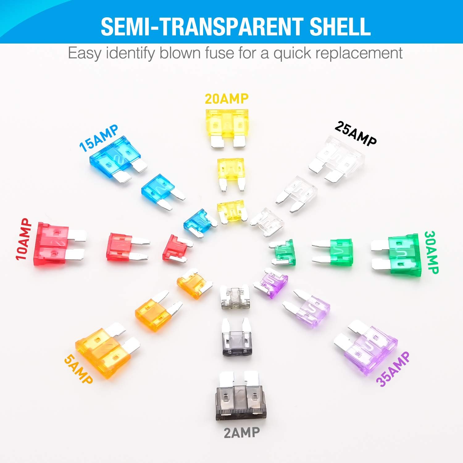 Detalle 2 de Nilight 50019R 272pcs blade fuse assortment