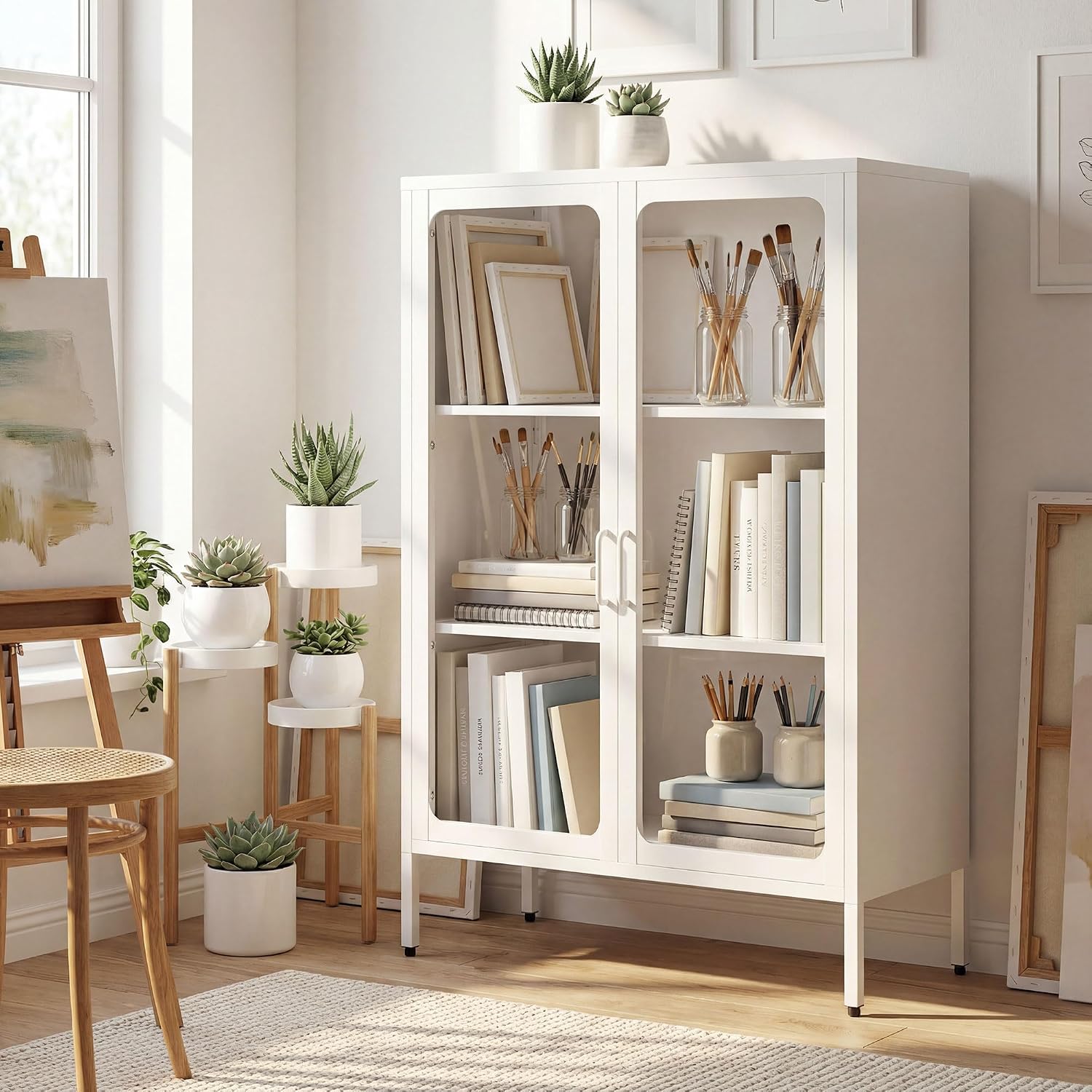 Thumbnail 5 de HOMCOM Armoire de Bureau en Acier 80x40x110 cm