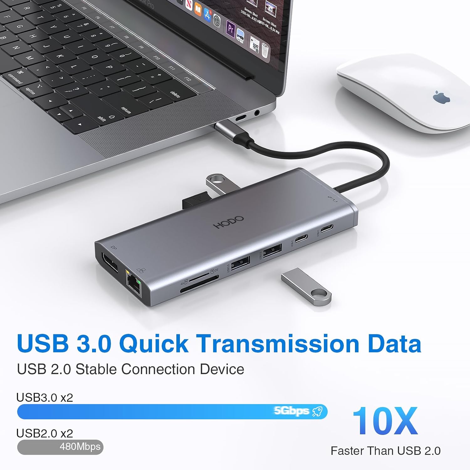 Thumbnail 6 de 14-in-1 USB-C Docking Station (Dual HDMI + Triple Display) for Dell/HP/Lenovo Laptops