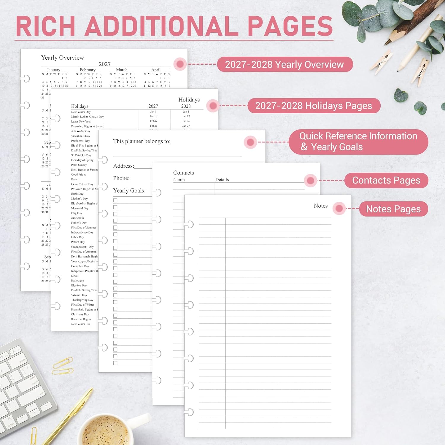 Detalle de Monthly Planner Refill, 8-Disc
