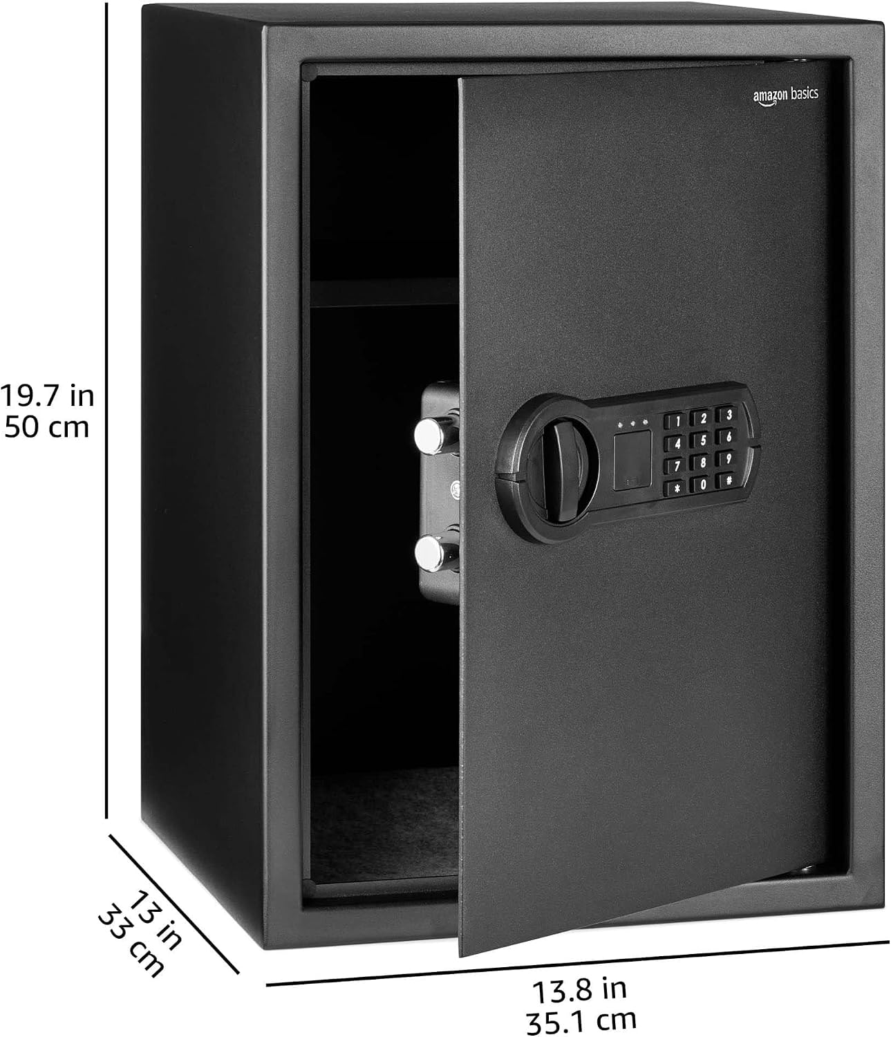 Detalle de Amazon Basics Steel Home Security Electronic Safe with Programmable Digital Keypad (51 L)