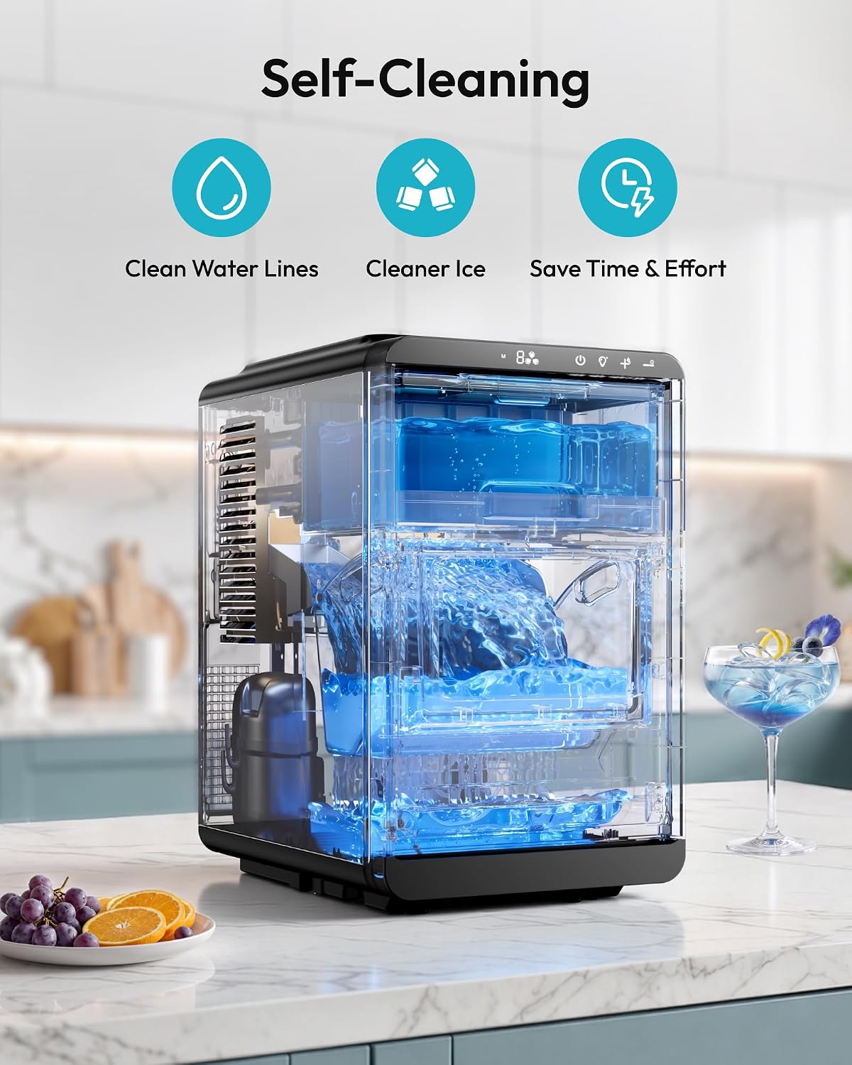 Thumbnail 6 de EUHOMY IM018-LBS-USEH Crescent Ice Maker, 16 Cubes in 12 Minutes, Adjustable Thickness