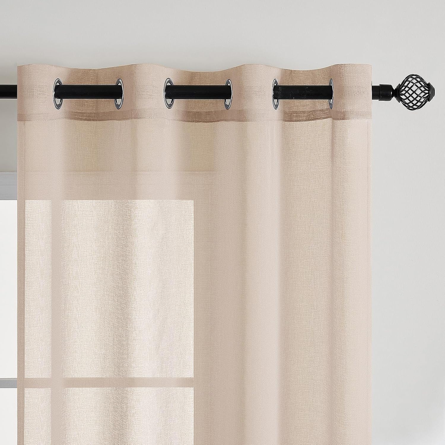 Thumbnail 6 de EMEMA Cortinas de Poliéster Translucidas para Sala y Dormitorio 🏡