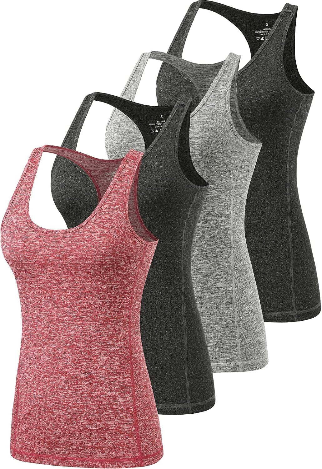 Detalle de Ymmchy Tank Top Damen 4er-Pack