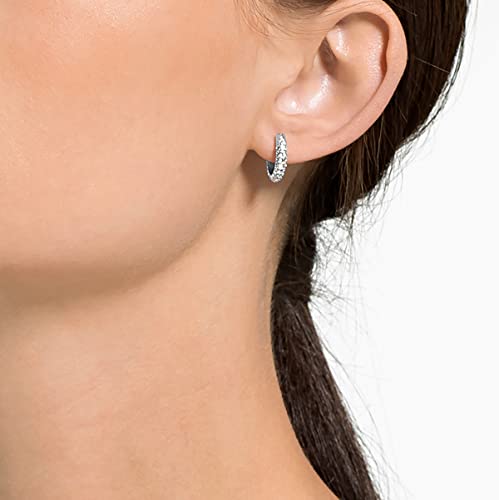 Thumbnail 2 de Swarovski Women's Stone Hoop Earrings with Rhodium Plating
