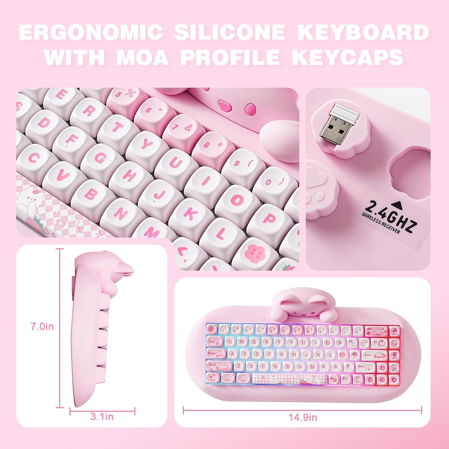 Thumbnail 6 de YUNZII C68 65% mechanische Gaming‑Tastatur