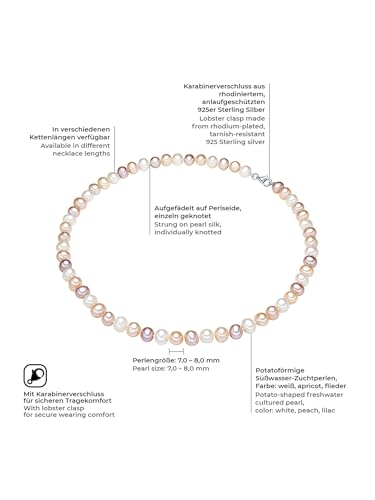 Thumbnail 1 de Valero Pearls Collana di perle da Donna in Argento Sterling – perle d’acqua dolce formato potato