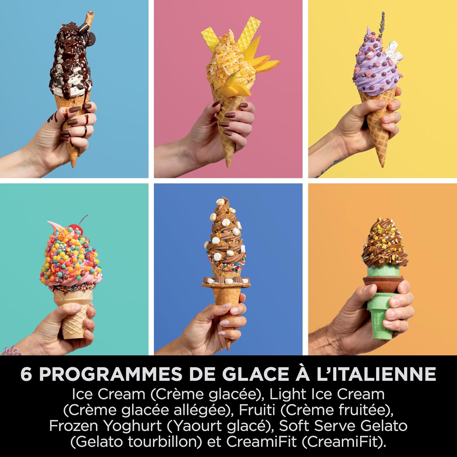 Detalle de NINJA CREAMi Scoop & Swirl NC701EU : machine à glaces façon l’italienne avec 13 modes et 2 pots