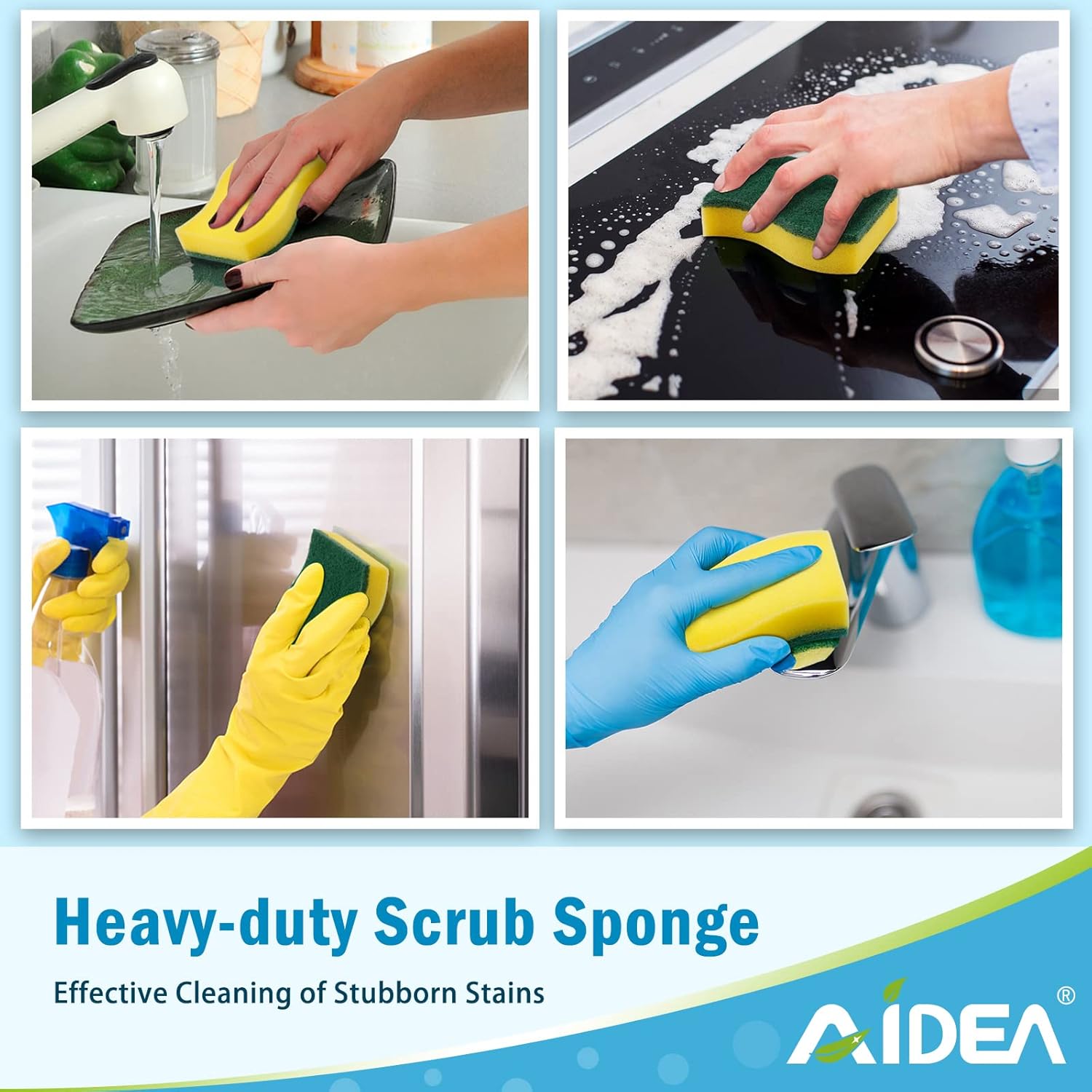Thumbnail 5 de AIDEA Sponges Kitchen: 50-Pack Heavy Duty Dish Sponge with Dual-Sided Scrubbers