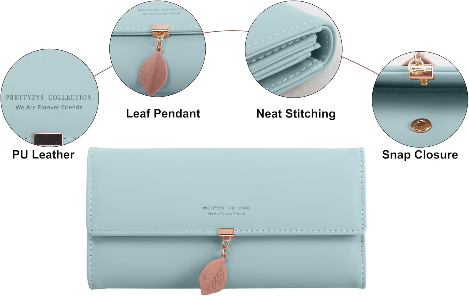 Detalle de ZhengYue Ladies Purse PU Leather 10‑slot Wallet 🎀