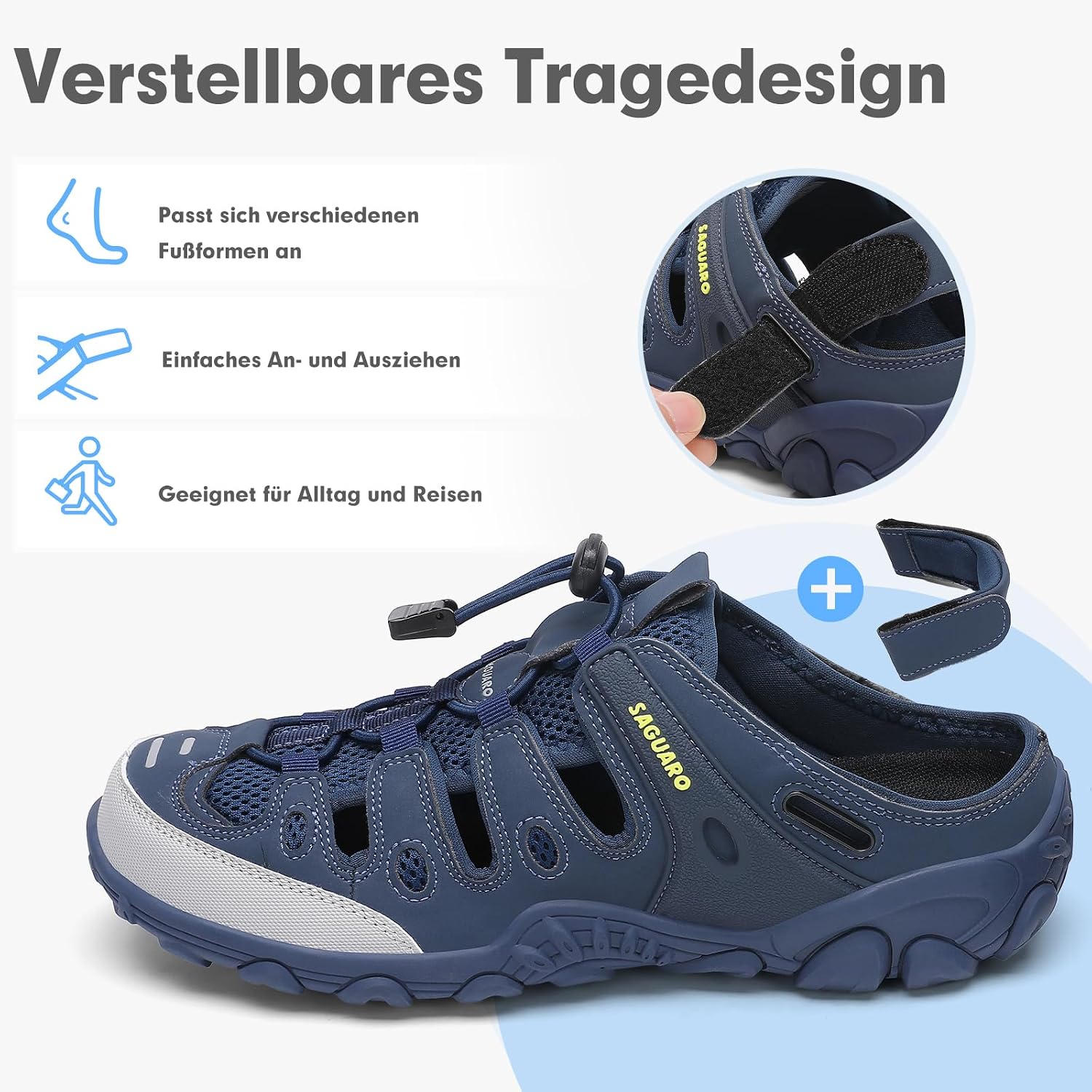 Thumbnail 6 de SAGUARO Sandalen Herren/Damen Bequem, Atmungsaktiv und Rutschfest – Outdoor Trekking & Wandersandalen