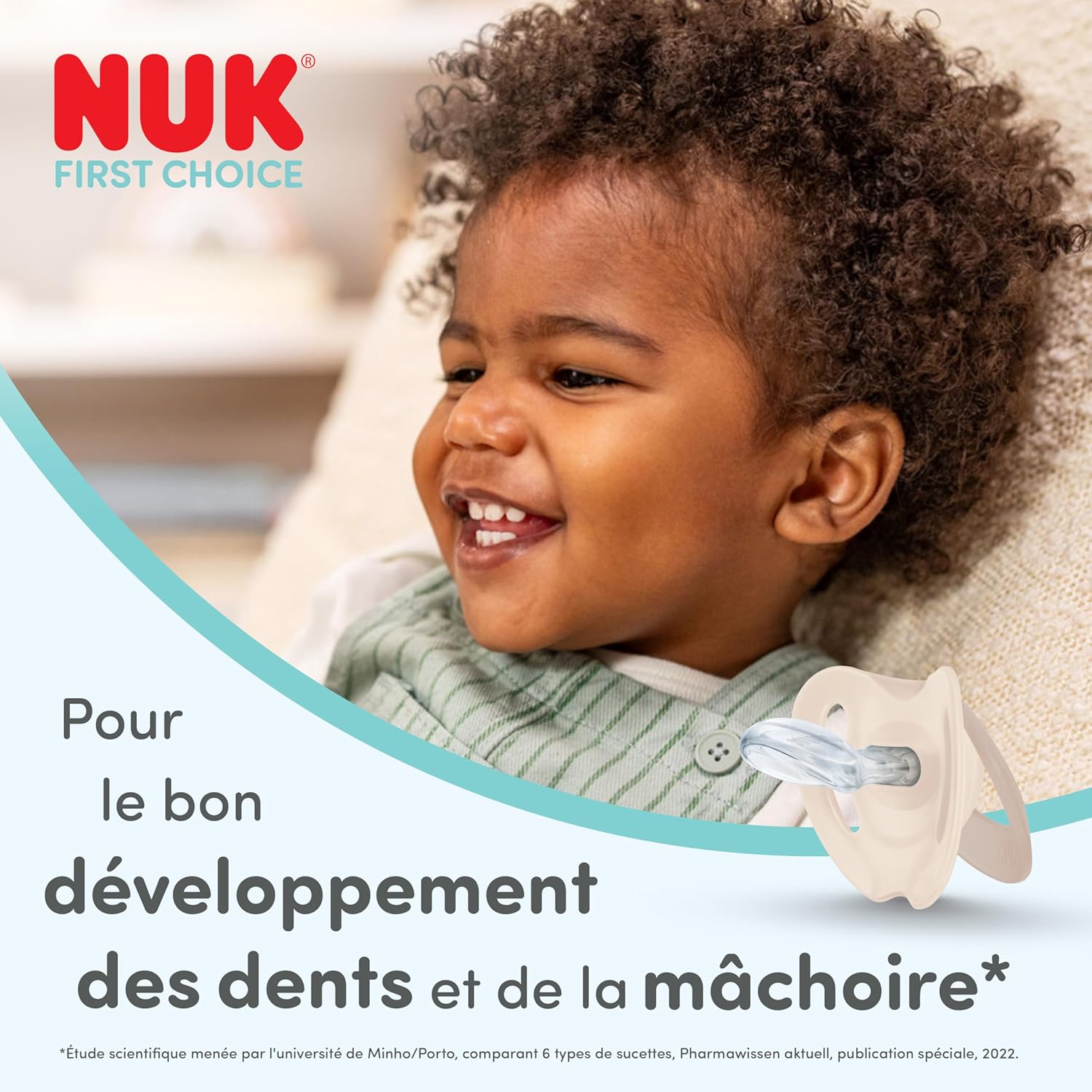 Detalle de NUK First Choice Day & Night Tétines pour bébé 0-6 mois – Lot de 4, phosphorescentes