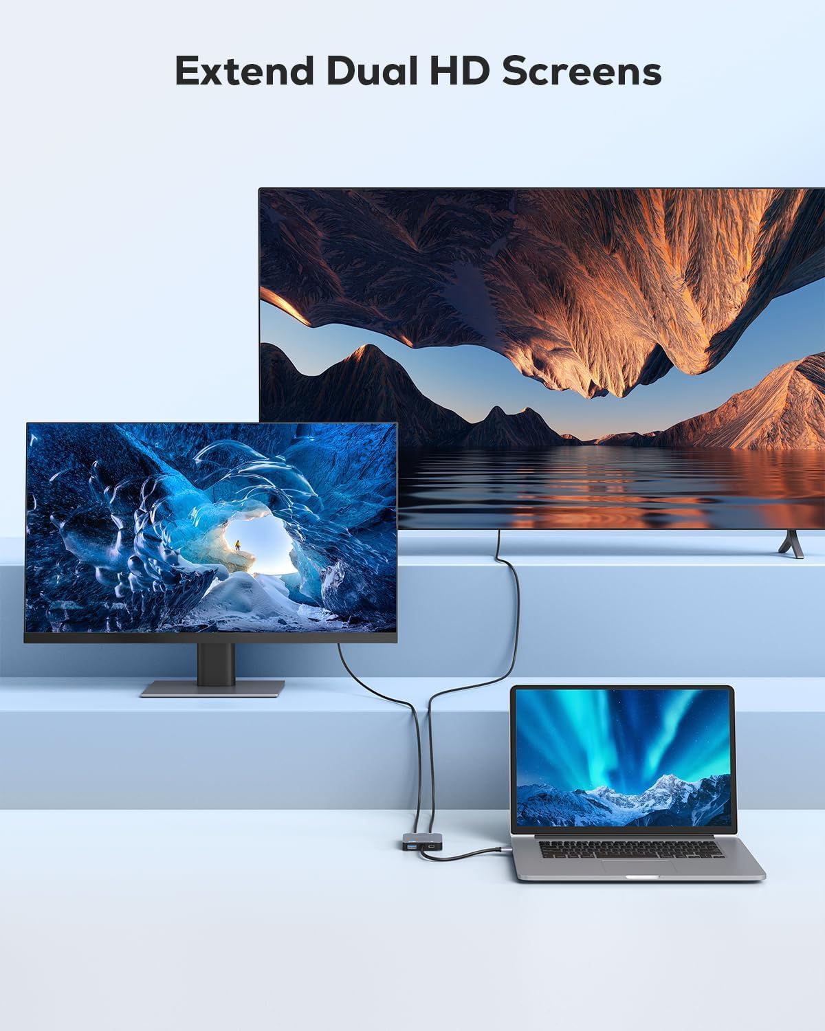 Detalle 2 de ABLEWE Adaptador USB 3.0 a Dual HDMI 1920x1080