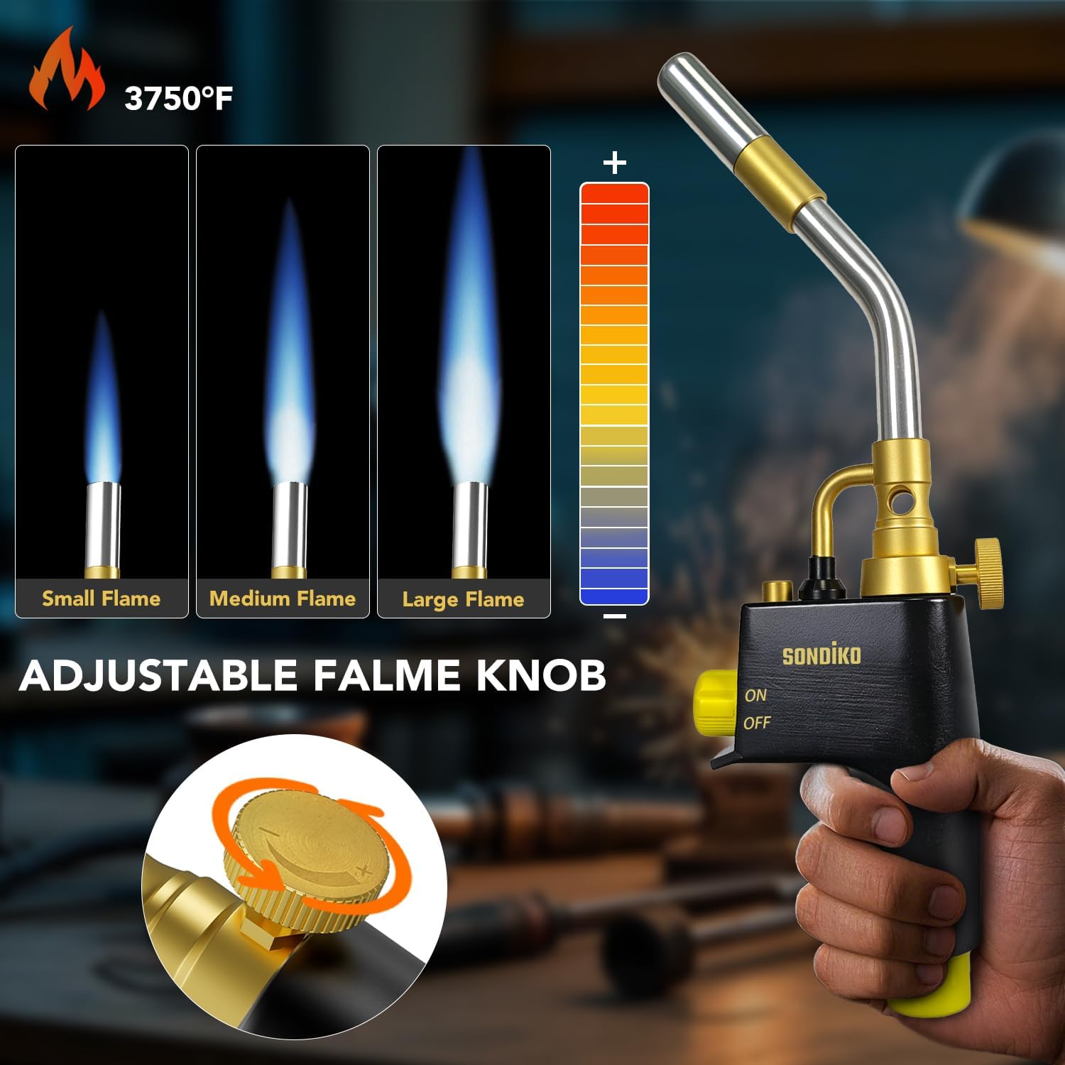Thumbnail 1 de Sondiko GJ-8000 Mapp gas torch head