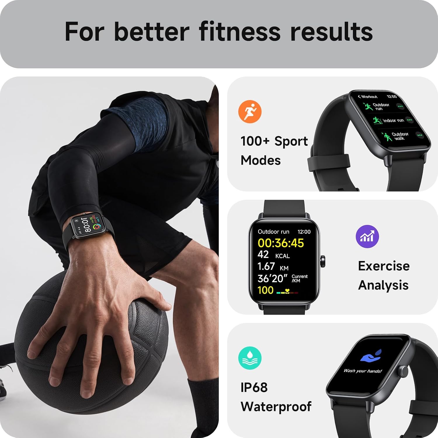 Thumbnail 4 de AEAC Smart Watch for Men 1.8 AI Alexa Built-in