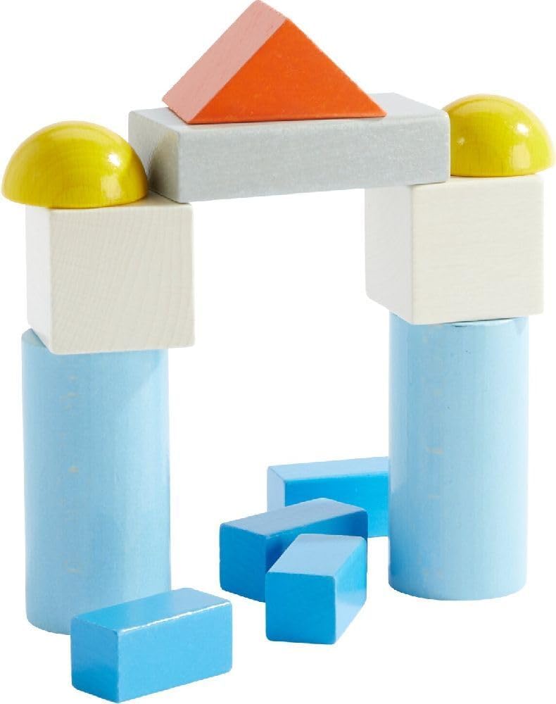 Detalle 2 de HABA Basis Holzbausteine 85 bunte Bausteine mit Baumwolltasche (ToyAward 2024) – für Kinder ab 1 Jahr