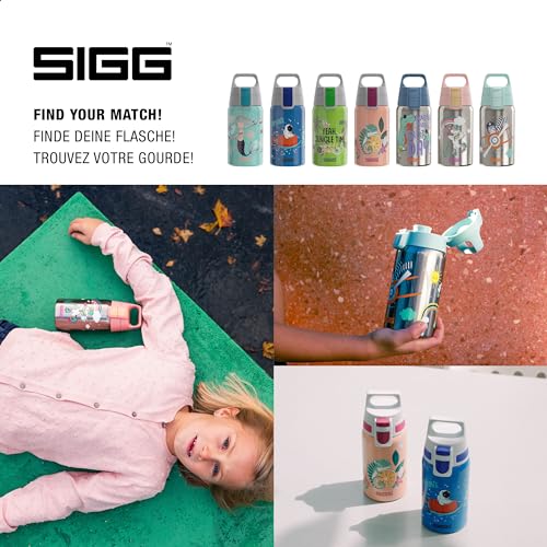 Detalle de Sigg Edelstahl Trinkflasche Kinder Shield One Love Football 0,5 L – auslaufsicher, BPA-frei