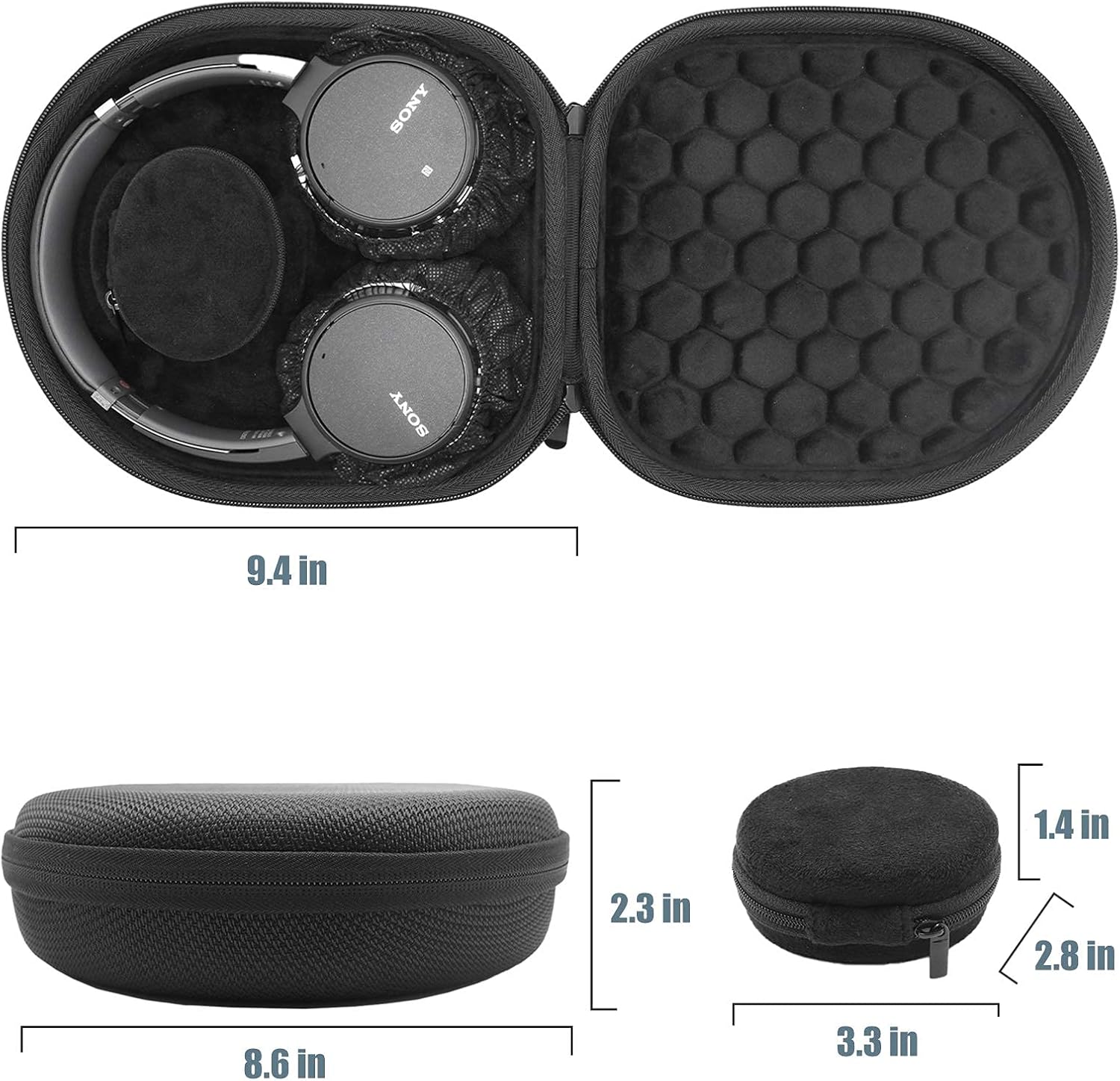 Detalle de ProCase Headphone Travel Case, EVA