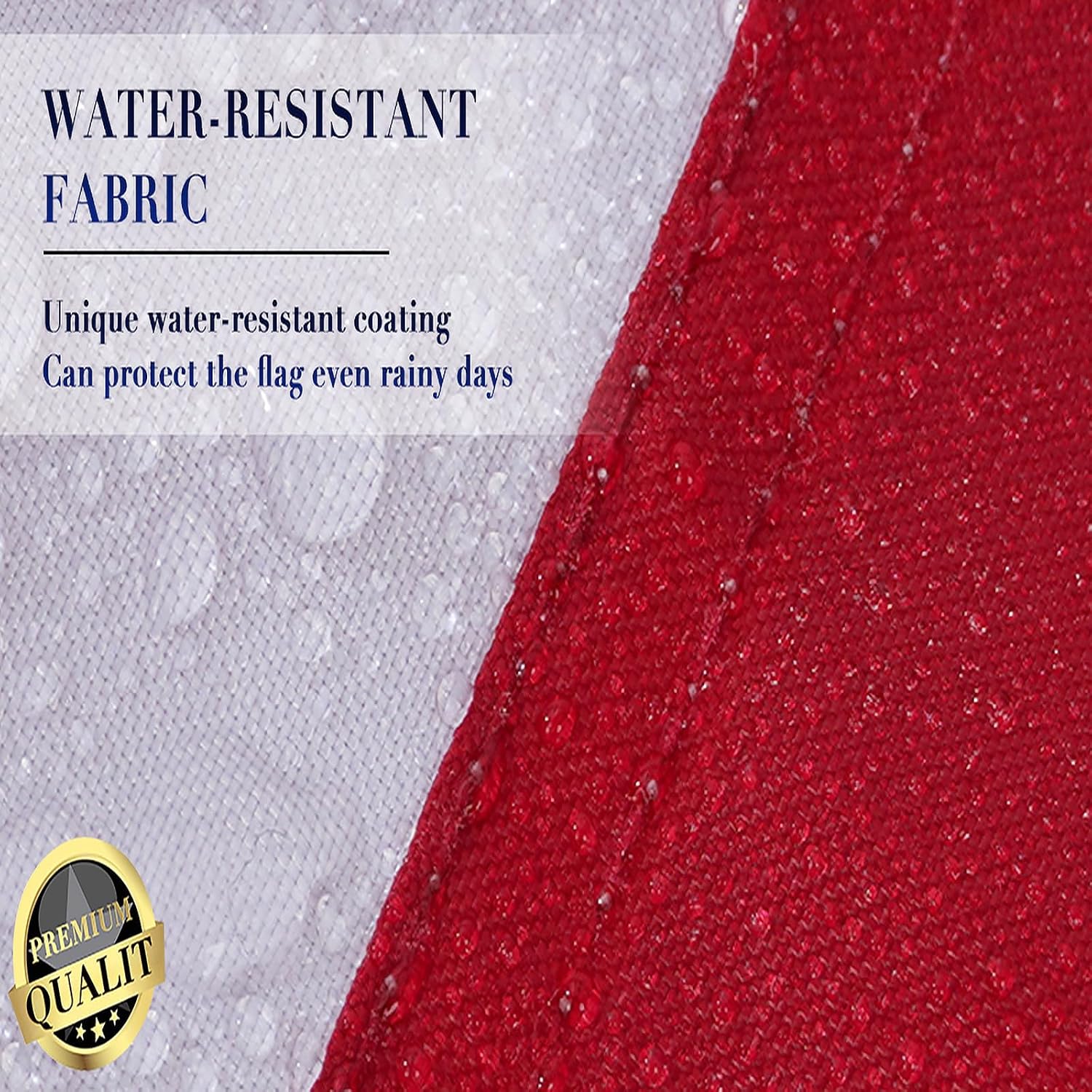 Detalle 2 de Hogeoetom American Flag, 210D Polyester, 2×3, Lock-Stitched with Brass Grommets