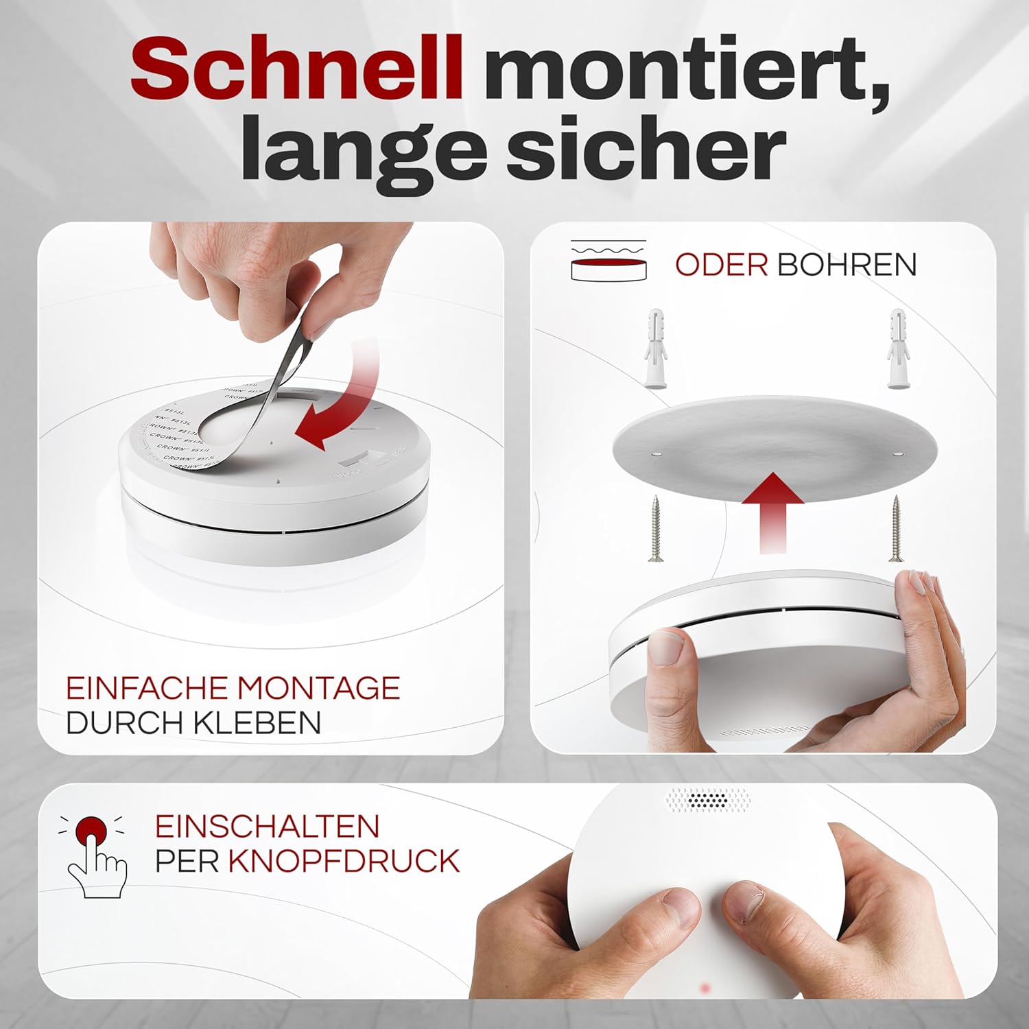 Thumbnail 4 de ALPENLUFT Rauchmelder 10 Jahre Batterie