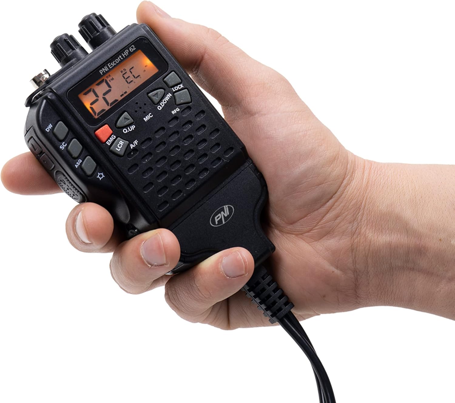 Detalle de Adaptateur d'alimentation 12 V et antenne externe pour PNI Escort HP 62 — compatibilité et usage