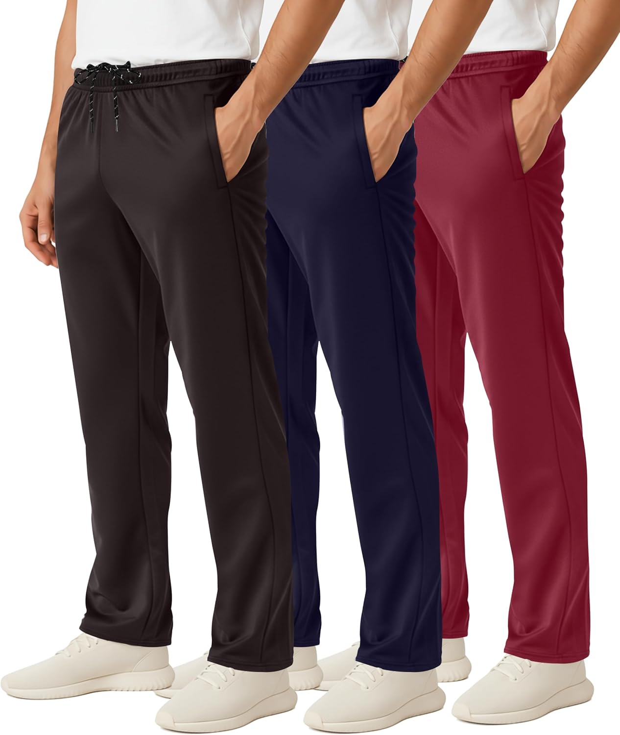 Thumbnail 5 de Real Essentials Men's Mesh Sweatpants, 3-Pack