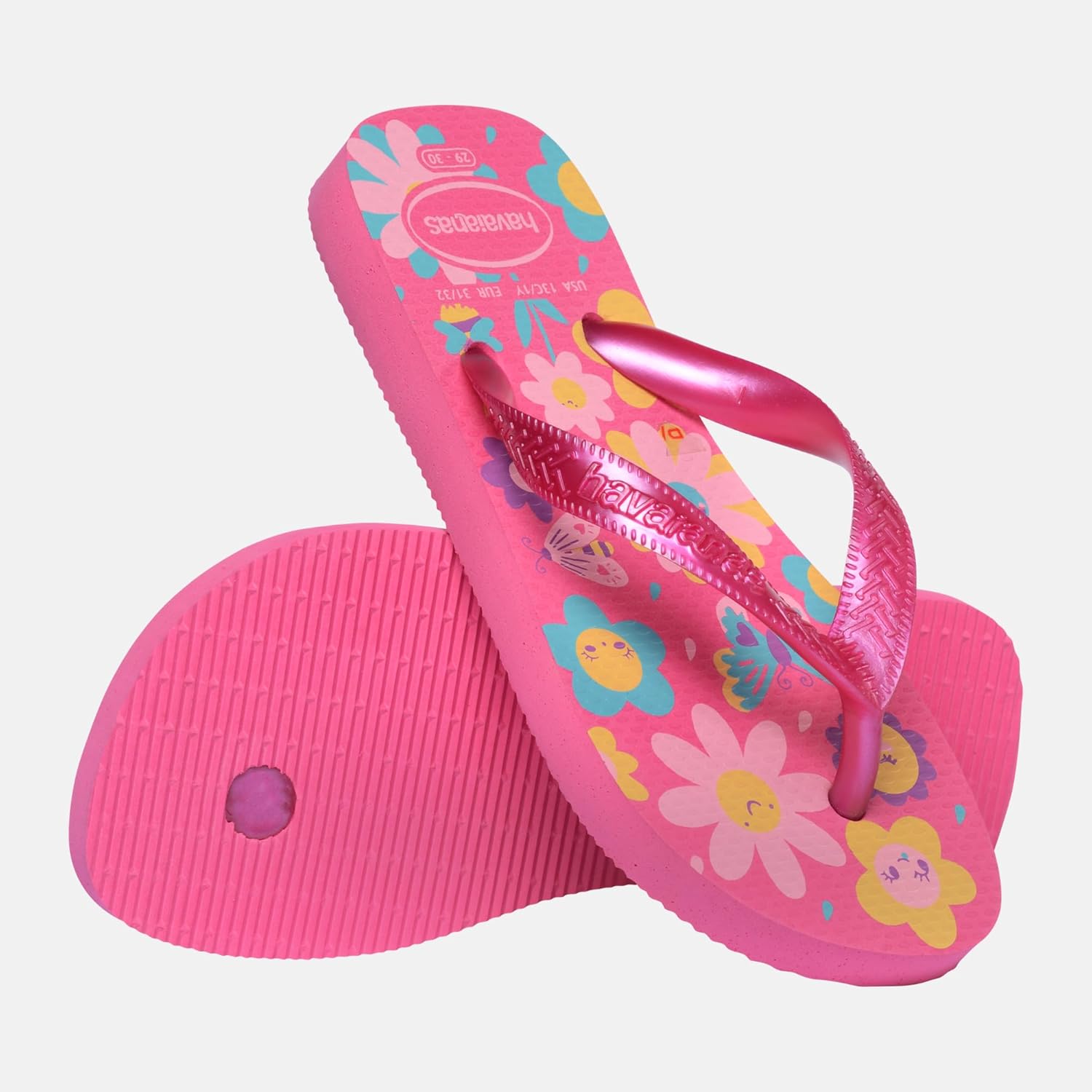Detalle de Havaianas Kids Flores: infradito per bambine e ragazze, stile estivo con comfort e sicurezza