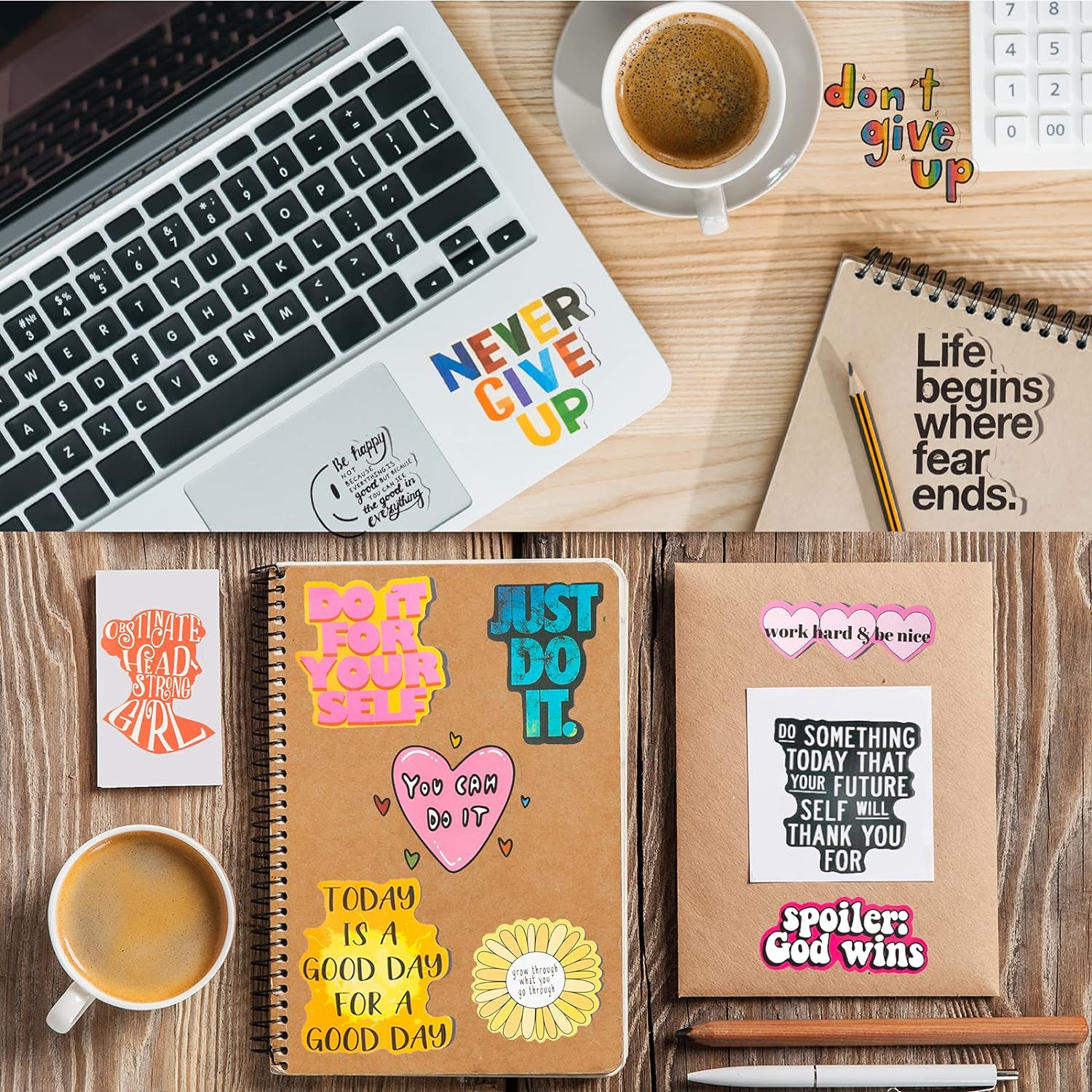 Thumbnail 5 de 300PCS Motivational Words Stickers for Adults 🏷️