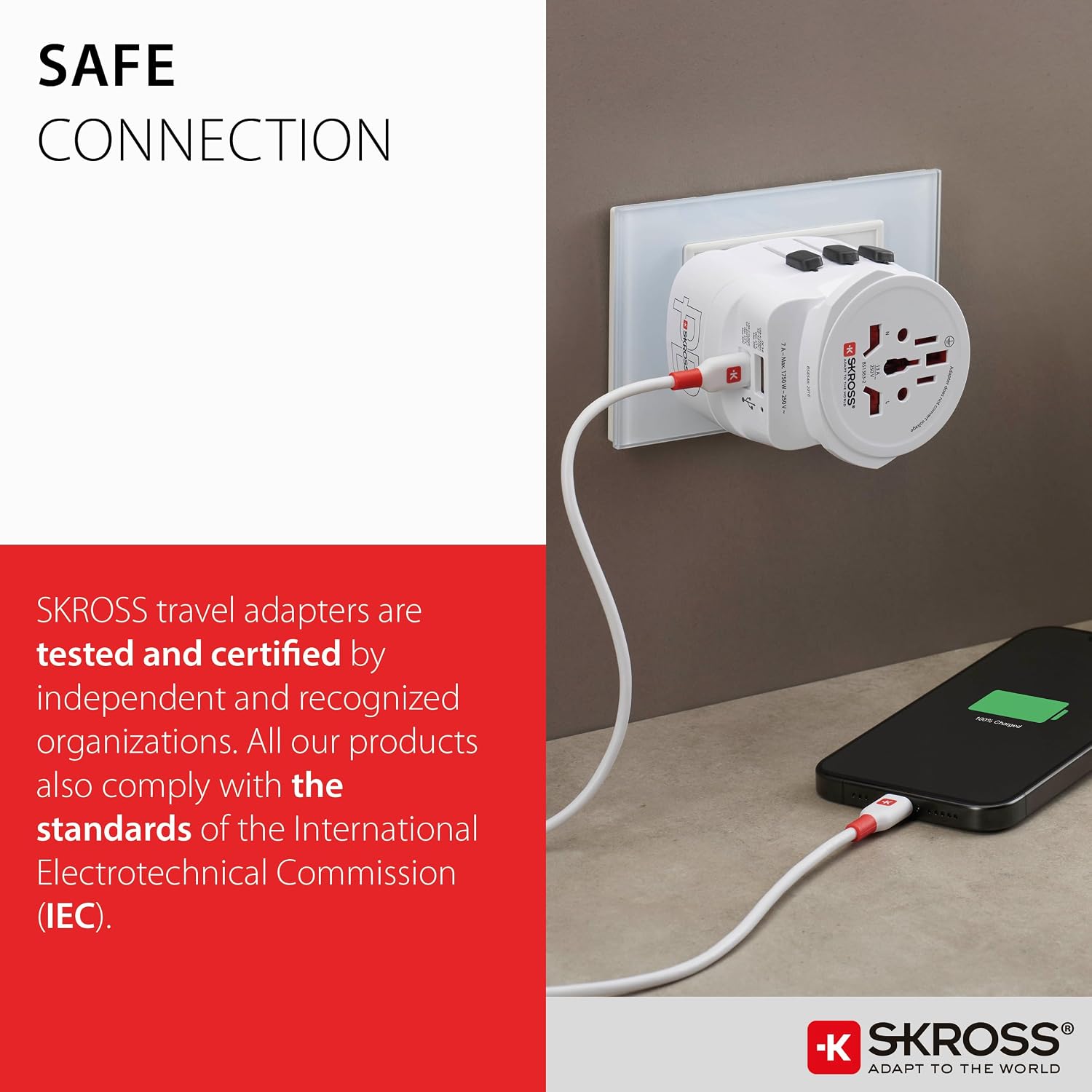 Detalle de SKROSS PRO Light AC30PD World Universal Travel Adapter
