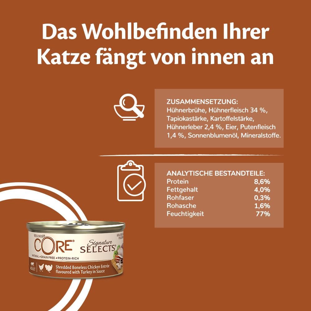 Detalle 2 de Wellness CORE Signature Selects 8 x 79g Nassfutter 🐱