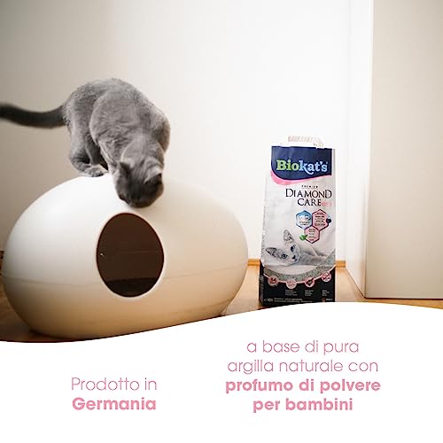 Thumbnail 1 de Biokat's Diamond Care Fresh Lettiera profumata per gatti, granuli fini con carbone attivo e aloe vera – 1 Sacco da 10 L
