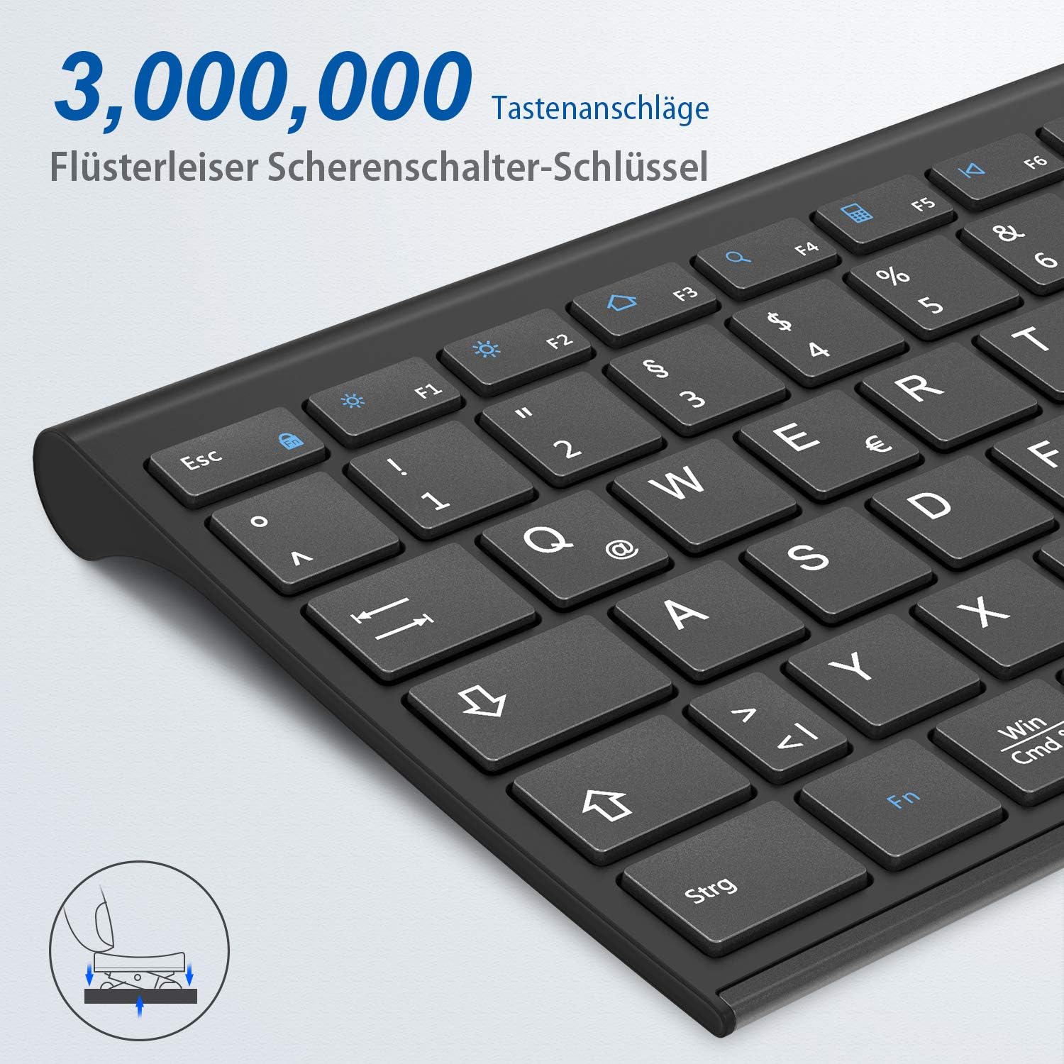Thumbnail 5 de iClever Tastatur Kabellos QWERTZ 280 mAh