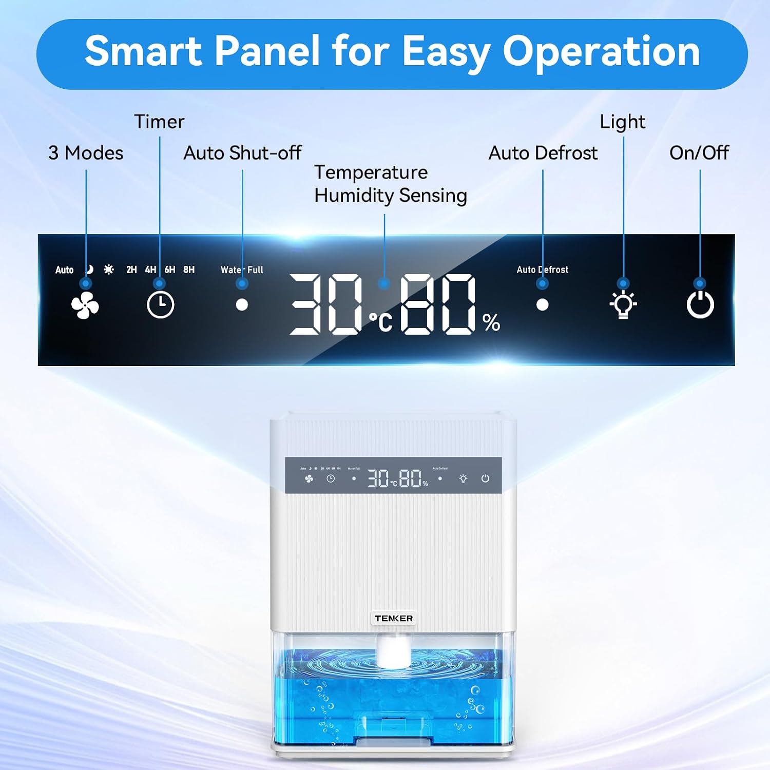 Thumbnail 5 de Tenker Dehumidifier 3L with Digital Display