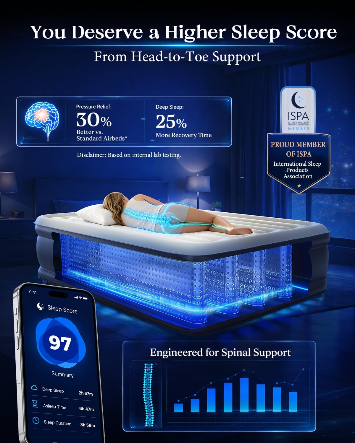 Thumbnail 3 de VOSSER Air Mattress Queen with Built-in Pump