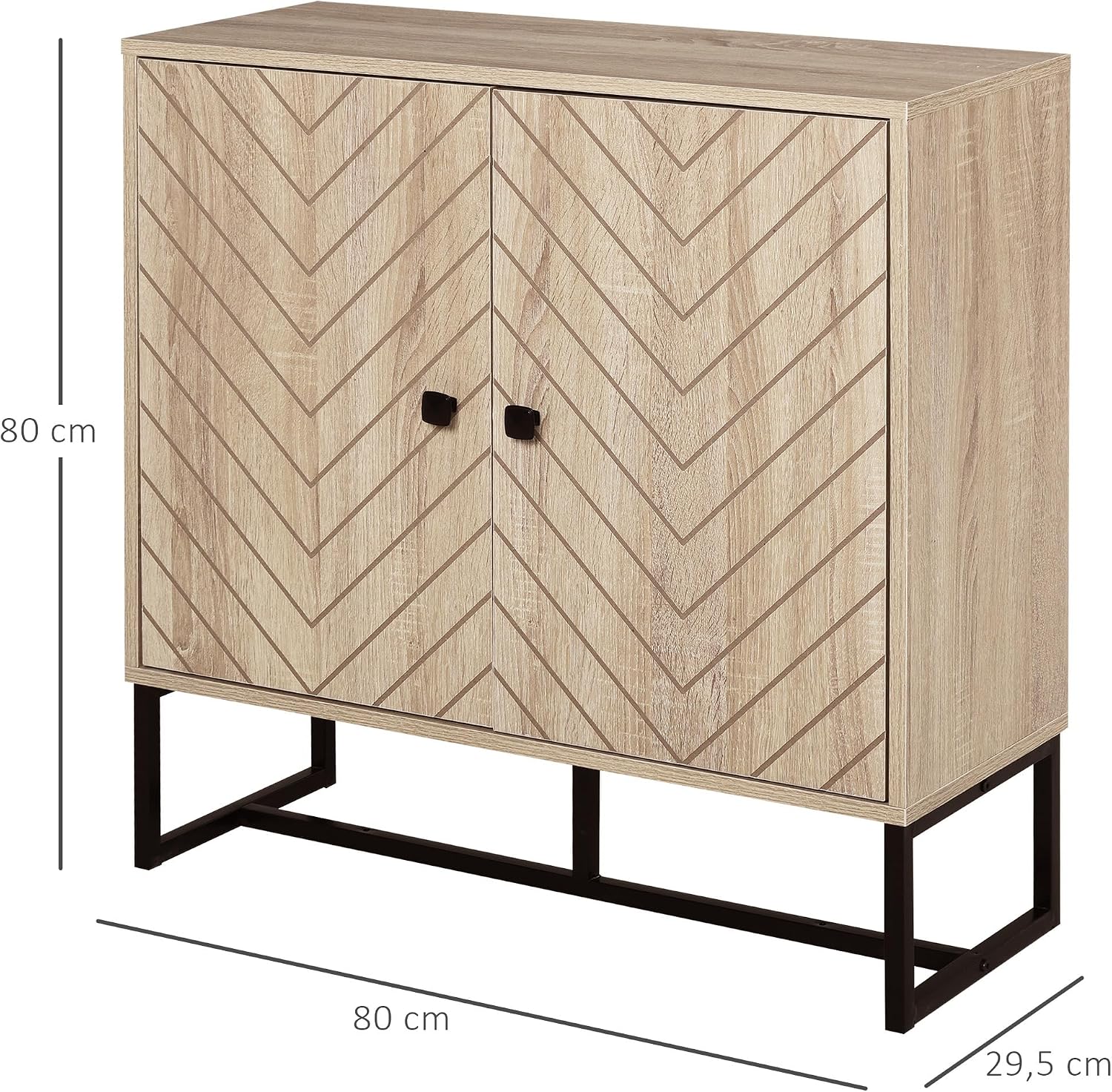 Thumbnail 2 de HOMCOM Aparador de Cocina Buffet 80x29,5x80 cm