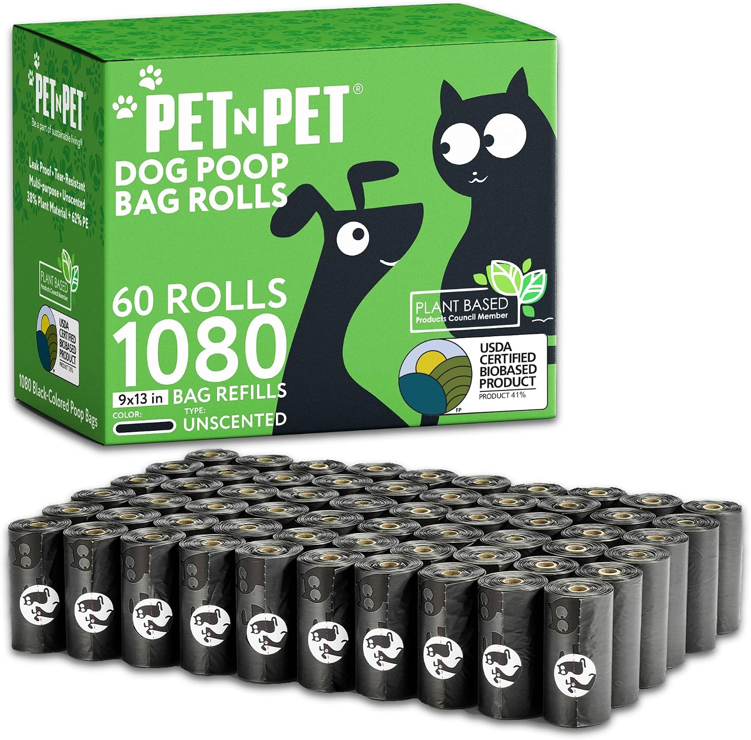 Detalle de PET N PET 1080 Biodegradable Poo Bags 9x13