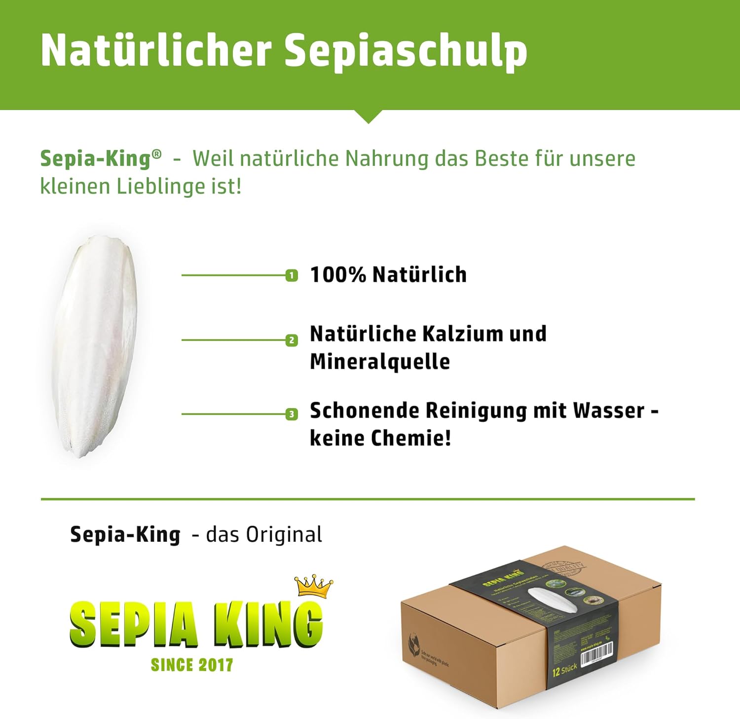 Thumbnail 1 de Sepia King ECO Box Sepiaschalen 12 Stück