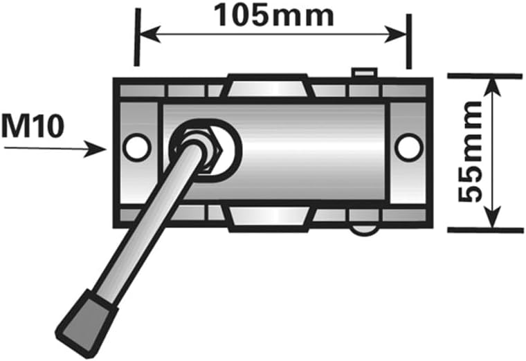 Thumbnail 2 de Maypole 48 mm Steel Split Clamp – Zinc Finish, for 48 mm Jockey Wheels and Prop Stands